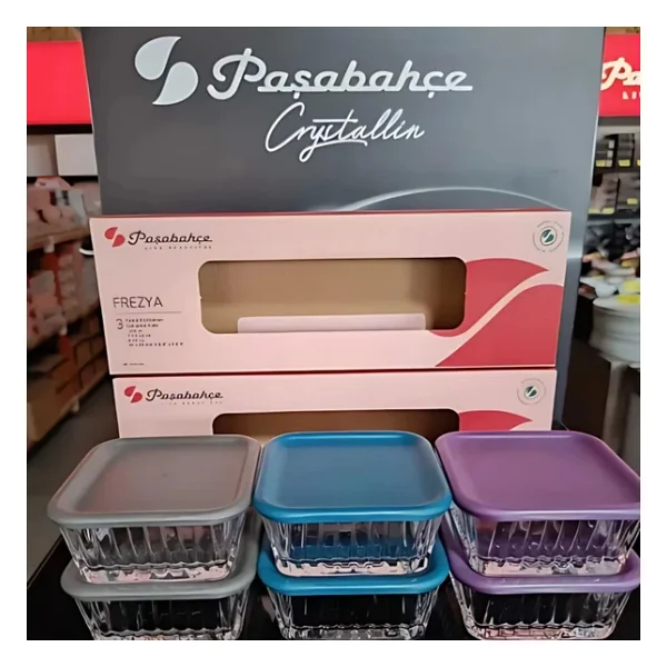 Paşabahçe Frezya 950126 225 cc 3'lü Cam Saklama Kabı - Görsel 2