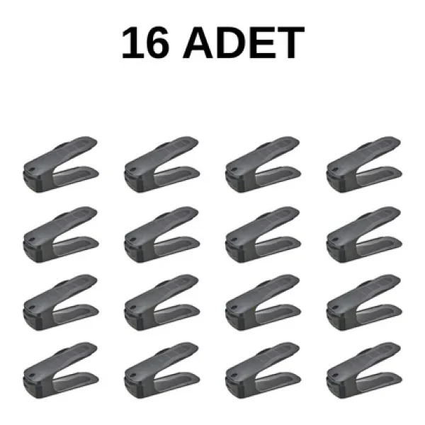 Mithra Life 16 Adet Ayarlanabilir Ayakkabı Rampası Düzenleyici Dolap İçi Organizer Mıt1228 - Görsel 8
