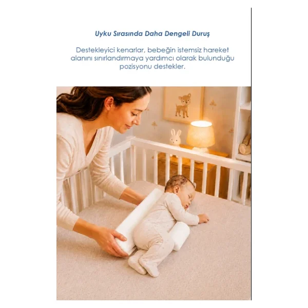 Babyjem Bebek Güvenli Uyku Yastığı Beyaz Art-014 - Görsel 10