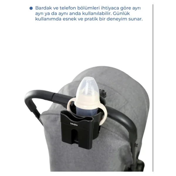 Babyjem Bebek Arabası & Motosiklet & Bisiklet & Biberon & Bardak Tutucu Telefon Tutucu - Görsel 7