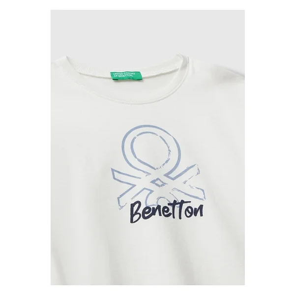 Erkek Çocuk Organik Pamuklu Önü Logo Baskılı Uzun Kollu Jarse T-shirt - Görsel 9