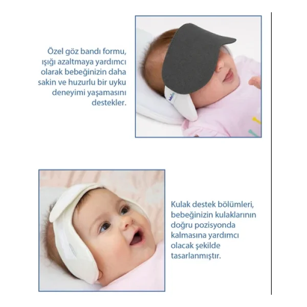 Babyjem Kepçe Kulak Önleyici Ve Uyku Bandı Antrasit - Görsel 4