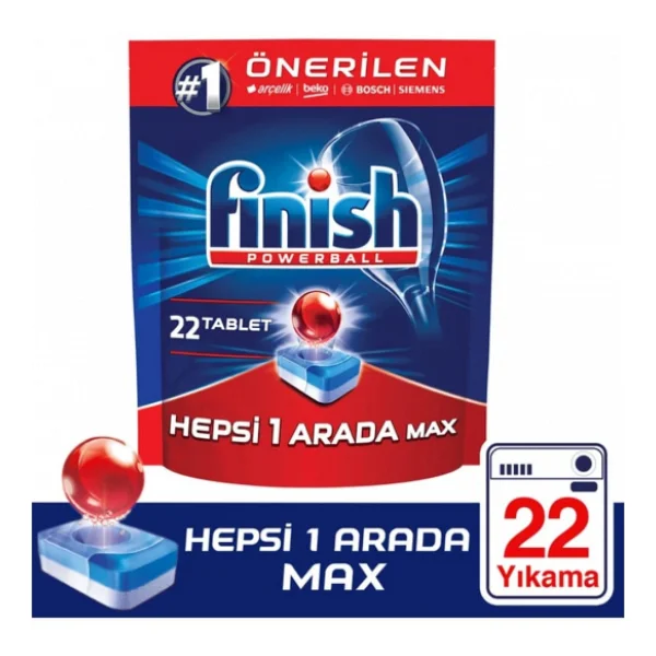 Finish Hepsi Bir Arada Bulaşık Makinesi Tableti 22'li - Görsel 4