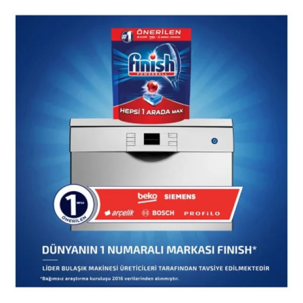 Finish Hepsi Bir Arada Bulaşık Makinesi Tableti 22'li - Görsel 9