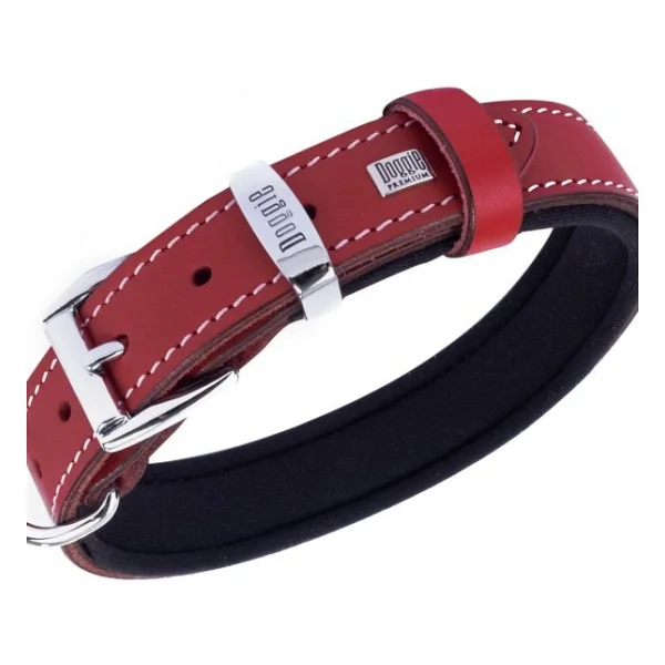 Doggie Comfort Deri Kemik Desenli 2.5x37-45 cm Kırmızı Köpek Boyun Tasması - Görsel 4