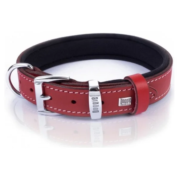 Doggie Comfort Deri Kemik Desenli 2.5x37-45 cm Kırmızı Köpek Boyun Tasması - Görsel 5