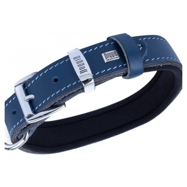 Doggie Comfort Deri Kemik Desenli 2.5x37-45 cm Mavi Köpek Boyun Tasması - Görsel 2