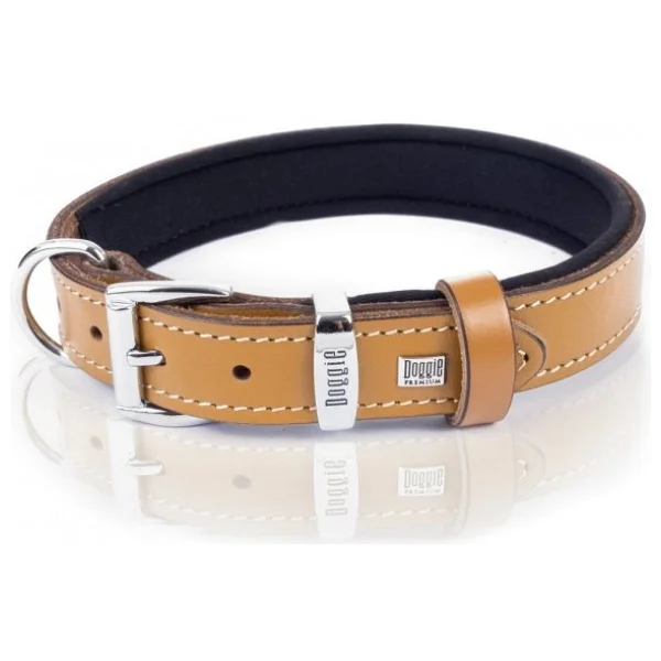 Doggie Comfort Deri Pati Desenli 2.5x37-45 cm Camel Köpek Boyun Tasması - Görsel 5