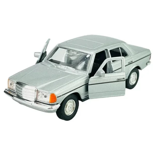 Oyuncak Metal Model Araba 1/36 Çek Bırak Gri Mercedes W123 - Görsel 6