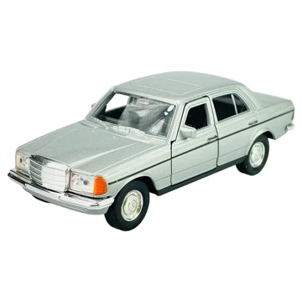 Oyuncak Metal Model Araba 1/36 Çek Bırak Gri Mercedes W123 - Görsel 7