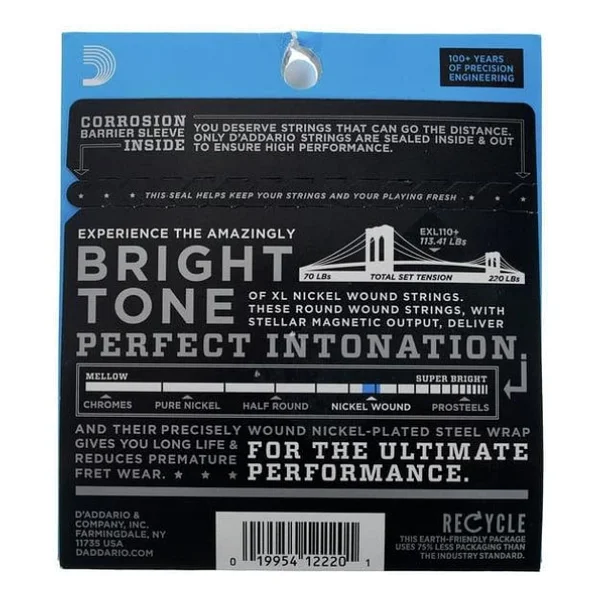 D'Addario EXL110+ Nickel Wound Regular Light Plus 10.5-48 Elektro Gitar Tel Seti - Görsel 6