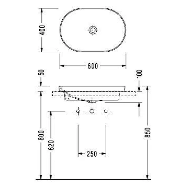 Serel Sapphire SP33DXS110H Tezgah Üstü Lavabo - Görsel 6