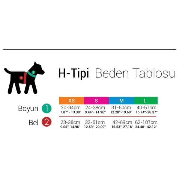 Tailpetz H-Tipi Space M Köpek Göğüs Tasması - Görsel 3