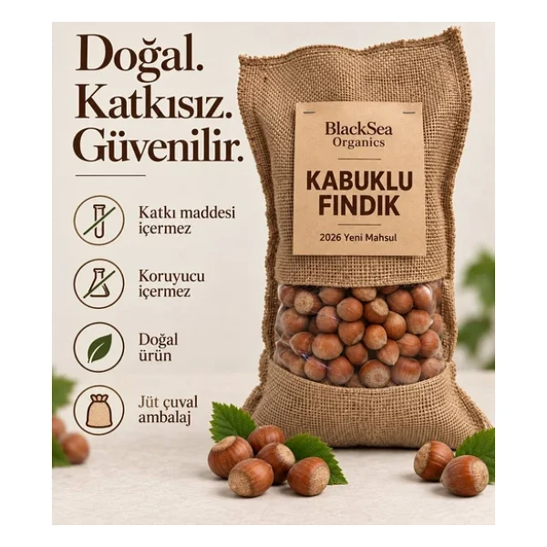 Blacksea Organics 2025 Yeni Mahsul Kabuklu Fındık 250 Gr - Görsel 3