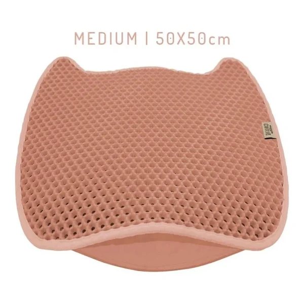 Cattie Taraklı Model Kum Toplayıcı Fonksiyonel Kedi Paspası Pink - Kedi Model M Boy 50-50CM - Görsel 7