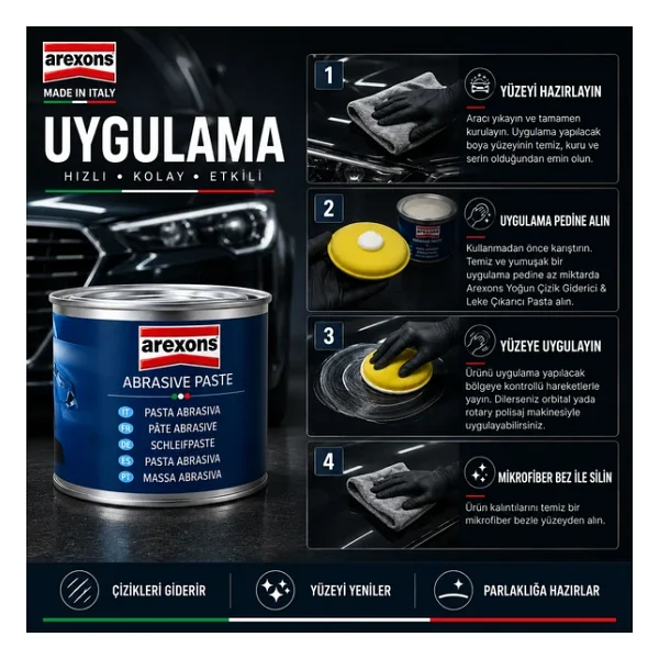 Arexons Yoğun Çizik Giderici Pasta Leke Çıkarıcı-150 Ml. - Görsel 4