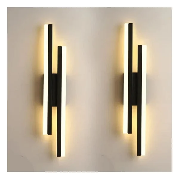 2 Adet Elektrikle Çalışır, 12 Watt , 3000 Kelvin Gün Işığı Led Aplik, İç Merkan Led Duvar Armatürü - Görsel 6