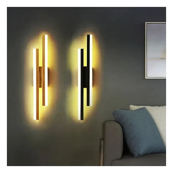 2 Adet Elektrikle Çalışır, 12 Watt , 3000 Kelvin Gün Işığı Led Aplik, İç Merkan Led Duvar Armatürü - Görsel 7