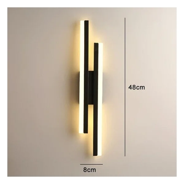 2 Adet Elektrikle Çalışır, 12 Watt , 3000 Kelvin Gün Işığı Led Aplik, İç Merkan Led Duvar Armatürü - Görsel 3