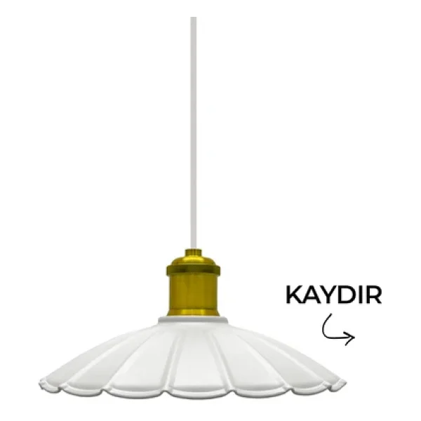 Vivido Home Metal Alven Beyaz Avize, Sarkıt - Görsel 3