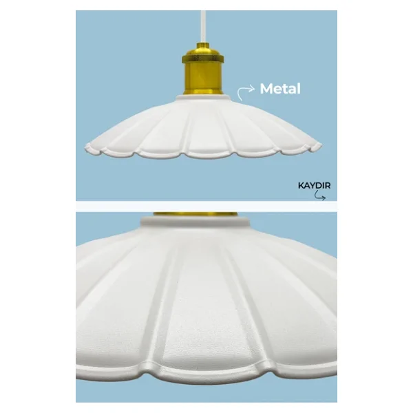 Vivido Home Metal Alven Beyaz Avize, Sarkıt - Görsel 2