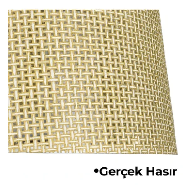 Vivido Home Hasır Krem Doğal Lambader Şapkası - Görsel 2