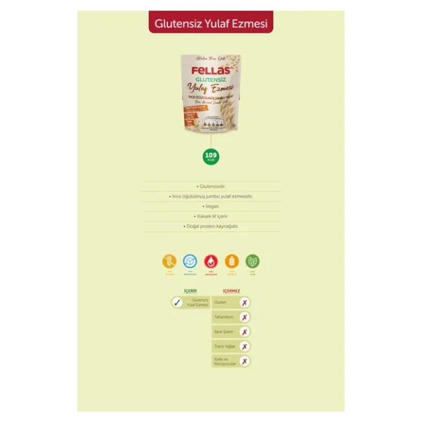 Fellas Glutensiz Yulaf Ezmesi 300 gr 2'li - Görsel 6