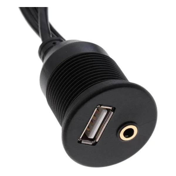 4825 Usb 2Rca 3.5Mm Aux Araç İçi Kontrol Paneli Uzatma Ek Kablosu - Görsel 6
