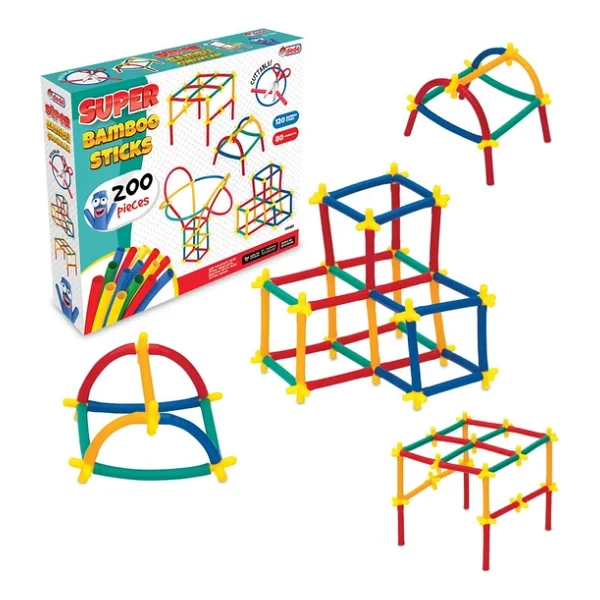 Süper Bambu Çubuklar (200 Parça) - Lego Setleri - Borular Lego - Plastik Çubuklar - Görsel 9