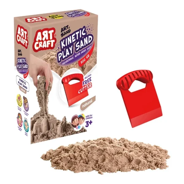 Art Craft Aksesuarlı Naturel Kinetik Oyun Kumu 500 gr 03685 - Görsel 4