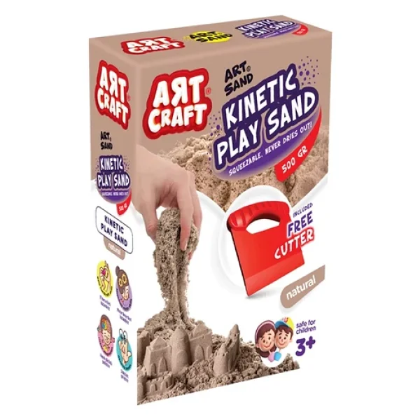 Art Craft Aksesuarlı Naturel Kinetik Oyun Kumu 500 gr 03685 - Görsel 5