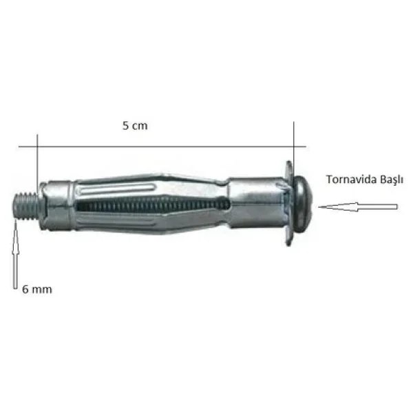 Paraşüt Tipi Çelik Dubel - Görsel 2