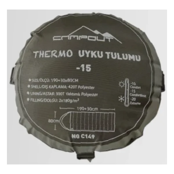 Nurgaz NG-C149 Campout Thermo -20°C Uyku Tulumu - Görsel 4