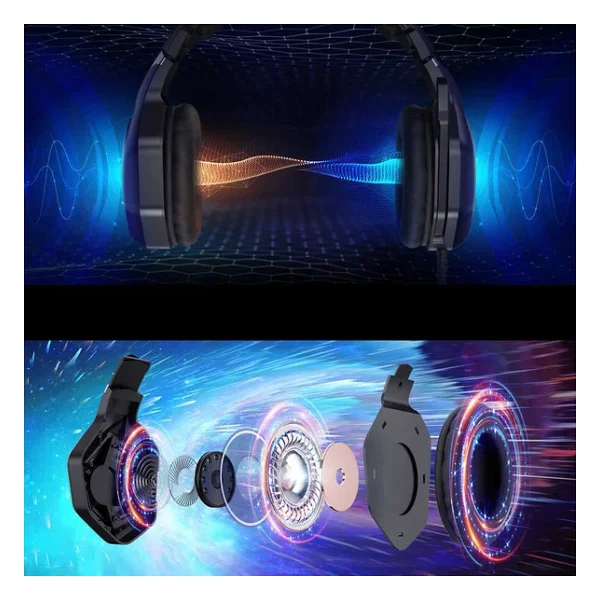 Onikuma K10 Pro RGB USB Kablolu Kulak Üstü Oyuncu Kulaklığı - Görsel 6