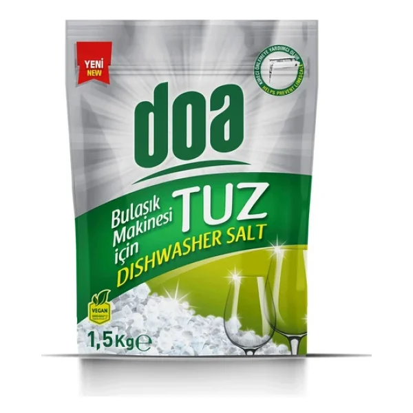 Doa Bulaşık Makina Tuzu - Doypack 1,5 Kg Vegan X 3 Adet - Görsel 2