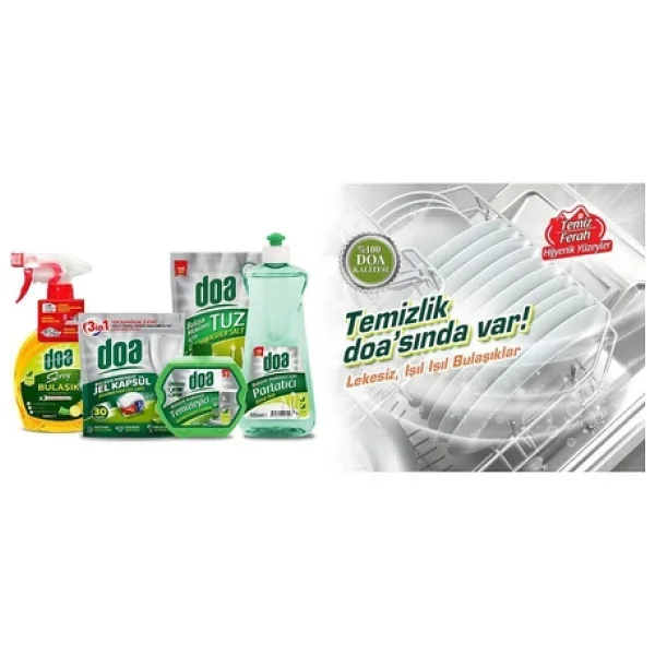 Doa Bulaşık Makina Tuzu - Doypack 1,5 Kg Vegan X 3 Adet - Görsel 3