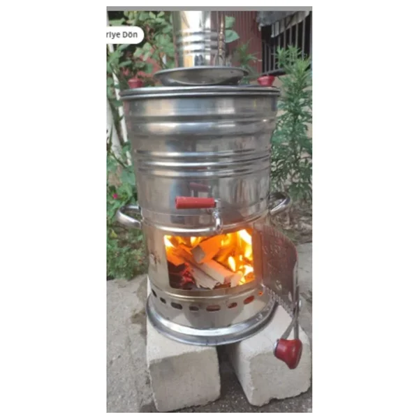 Sobapark Odunlu Kömürlü Çay Semaveri Odunlu Kömürlü Semaver Tek Musluklu Semaver 3,5 Litre - Görsel 8