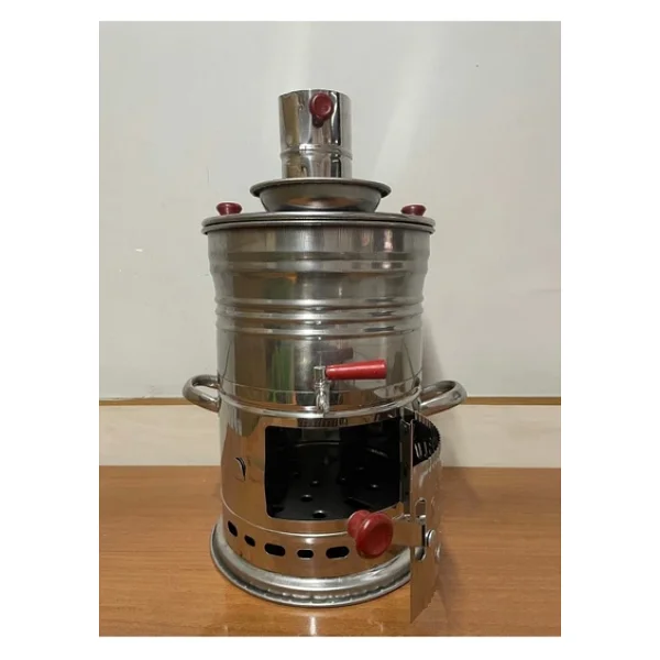 Sobapark Odunlu Kömürlü Çay Semaveri Odunlu Kömürlü Semaver Tek Musluklu Semaver 3,5 Litre - Görsel 5