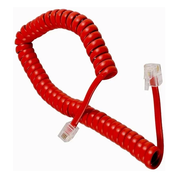Telefon Spiral Kablo Kırmızı - Görsel 2