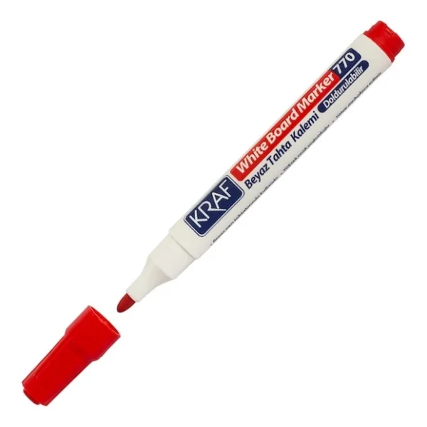 Kraf 770 12'li Kırmızı Tahta Kalemi - Görsel 2