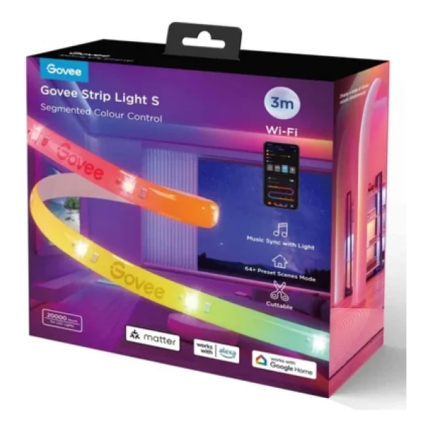 Govee Strip Light S RGBICW H612F 3 m Şerit LED - Görsel 2