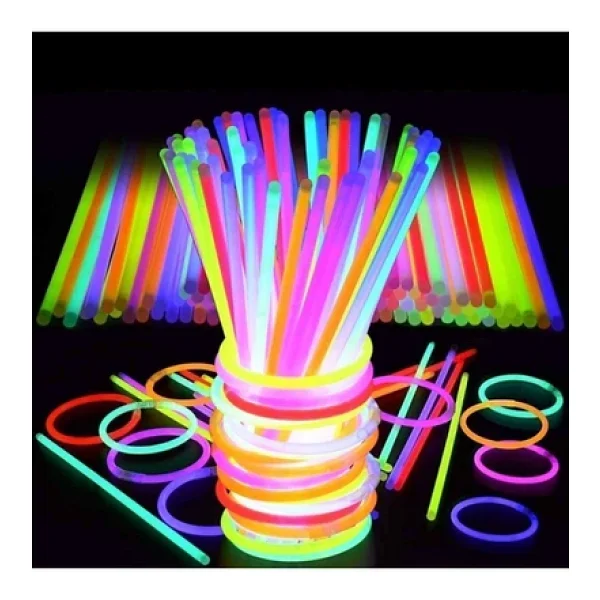 Vip Kalite 100 Adet Glow Stick Işıklı Fosfor Çubuk Neon Parti Işıkları Işıklı Bileklik Işıklı Kolye Işıklı Çubuk - Görsel 5