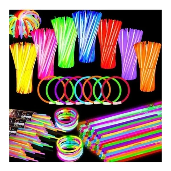 Vip Kalite 100 Adet Glow Stick Işıklı Fosfor Çubuk Neon Parti Işıkları Işıklı Bileklik Işıklı Kolye Işıklı Çubuk - Görsel 4