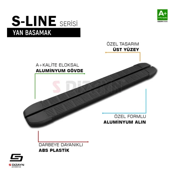 Seat Tarraco S-Line Siyah Yan Basamak 193 Cm 2018-2024 A+ Kalite - Görsel 8