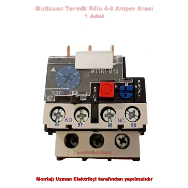 Mutlusan 4~6A Termik Röle (6 Amper Motor Koruma Termiği) - Görsel 2