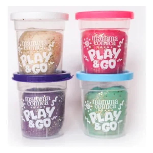 Play & Go 4 Lü Doğal Simli Oyun Hamuru Seti (4 Renk X 65 Gr) - Görsel 2