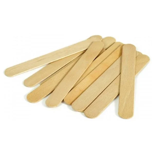 Epoksi Karıştırma Çubuğu Ahşap Dil Basma Çubuğu Naturel 25 Lü 14 CM - Görsel 2