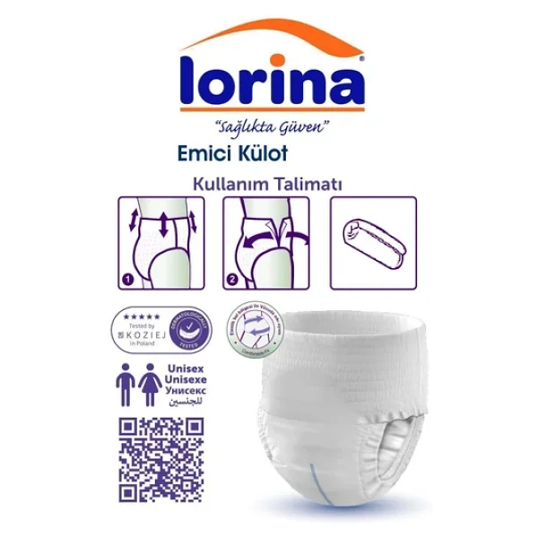 Lorina Emici Külot Büyük Boy L 30'lu Hasta Bezi - Görsel 7