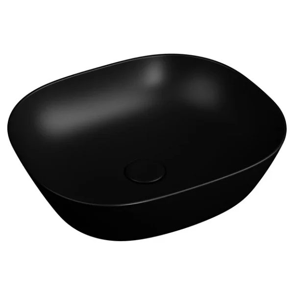 VitrA 7810B483-0016 Plural 45 cm Kare Alçak Çanak Lavabo - Mat Siyah - Görsel 6