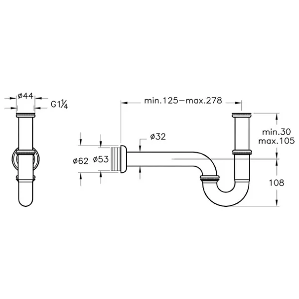 VitrA A45117 Krom Lavabo Sifonu - Görsel 4